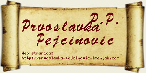 Prvoslavka Pejčinović vizit kartica